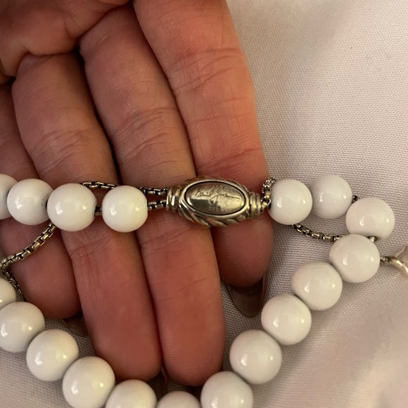 David Yurman White Agate Spiritual Bead Bracelet - Picture 2 of 2